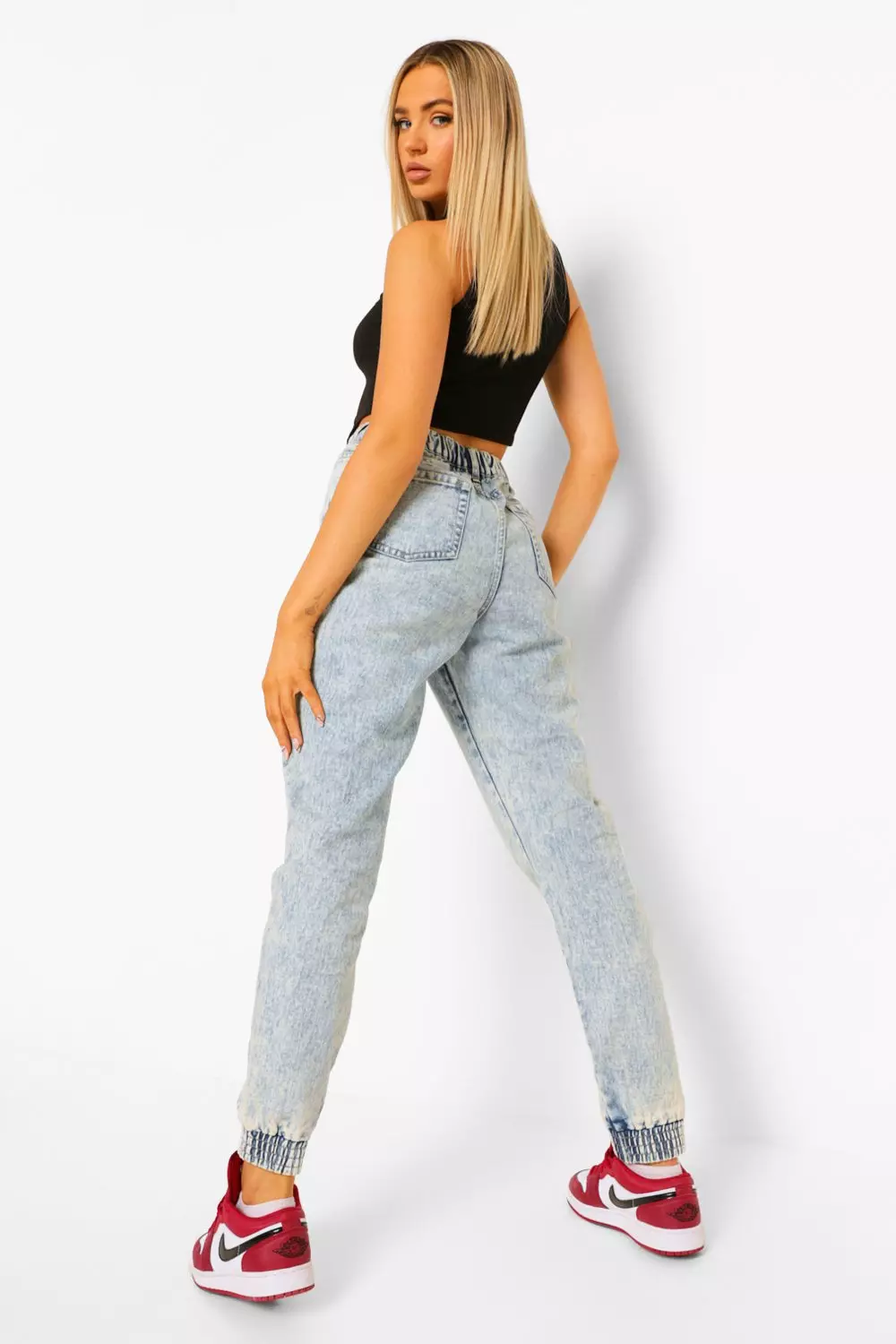 Acid wash denim discount joggers